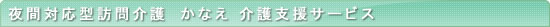 夜間対応型訪問介護 かなえ 介護支援サービス
